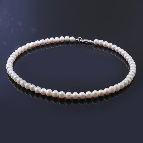 AAA Qualty Sweet Water Pearl Necklase-Bracelet-Studs Set-White