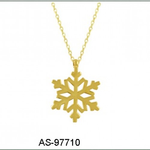 Gold Snowlake Necklace