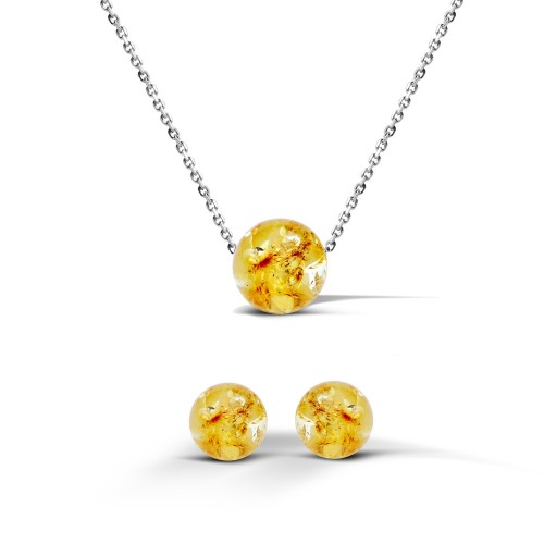 Yellow Amber Set -White