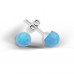 Ball Shape Blue Opalite Stone Earring