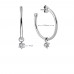 4 mm Zirconia Hoops Earring-White Gold Plated 4 mm Zirconia Hoops Earring-White Gold Plated