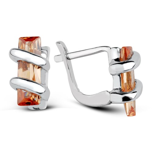 Baguette Cut Thopaz Colour Erarring