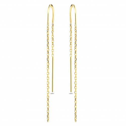Chain&Stick Earring-Gold