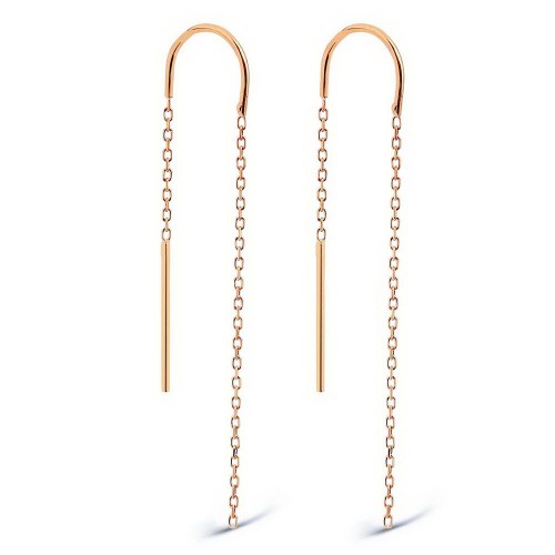 Chain&Stick Earring-Rose