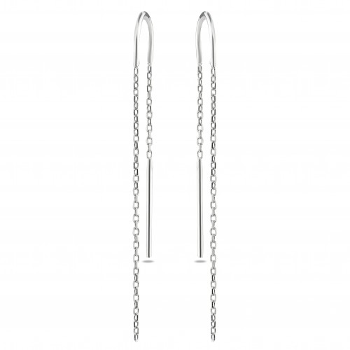 Chain&Stick Earring-White
