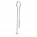 Chain Earring With White Stone-White