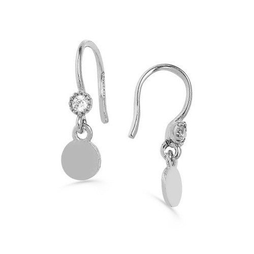 Circle Earring-White