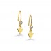 NEW TRENDY TRIANGLE SHAPE  GOLD PLATED EARRING