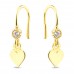 New Trendy Heart  Shape Gold Gold Plated Earring