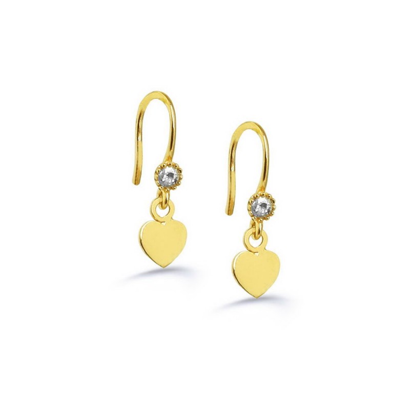 New Trendy Heart Shape Gold Gold Plated Earring