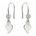 New Trendy Heart  Shape White Gold Plated Earring