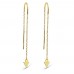 Chain&Stick Earring With Triangle-Gold Chain&Stick Earring With Triangle-Gold
