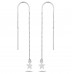 Chain&Stick Earring With Star-White
