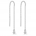 Chain&Stick Earring With Star-White