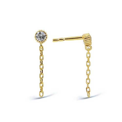 Chain Earring-Gold