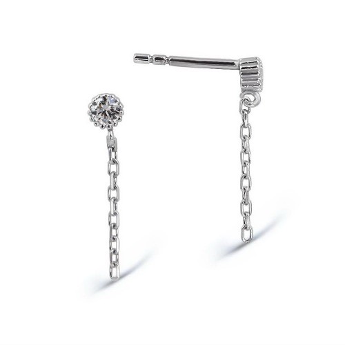 Chain Earring-White