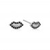 Lip Earring Black Stone- White
