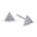 Triangle Studs-White Stone-White Triangle Studs-White Stone-White