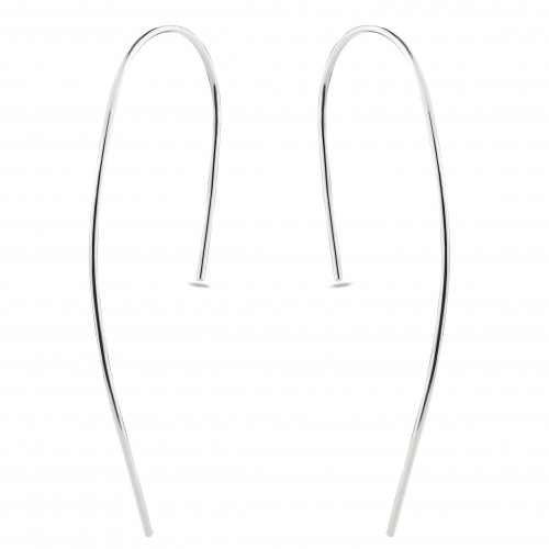 Half Stick Earring-White