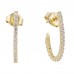 Side Setting Earring- Gold Plated