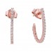 Side Setting Earring-Rose Gold Plated