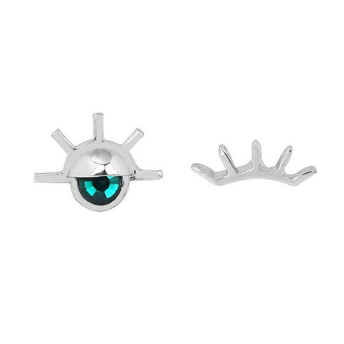 Green Eye and Eyeash White Gold Color Green Eye and Eyeash White Gold Color