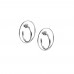 Hand Made Double Hoops White Gold 