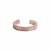 White Colour Side Stone Earcuff-Rose Gold Plated