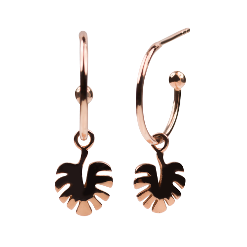 Leaf hoops Rose Gold Color Leaf hoops Rose Gold Color