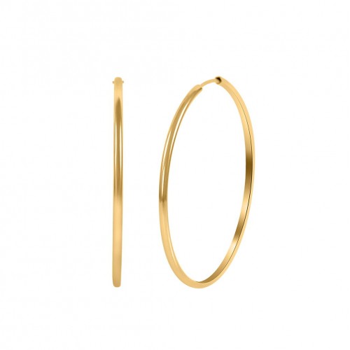 Hoops  Earring Gold Color-4cm Diameter