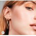 Hoops  Earring White Gold Color-4cm Diameter