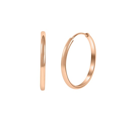 Hoops Earring Rose Gold Color-2cm Diameter Hoops Earring Rose Gold Color-2cm Diameter
