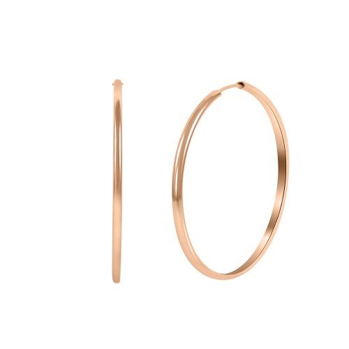 Hoops  Earring Rose Gold Color-4cm Diameter