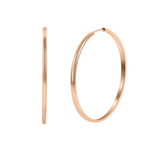 Hoops Earring Rose Gold Color-6cm Diameter Hoops Earring Rose Gold Color-6cm Diameter