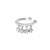 Four Stones Earcuff- White Gold Plated Four Stones Earcuff- White Gold Plated