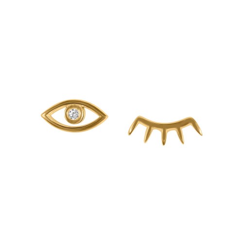 Winking eye  Gold Color
