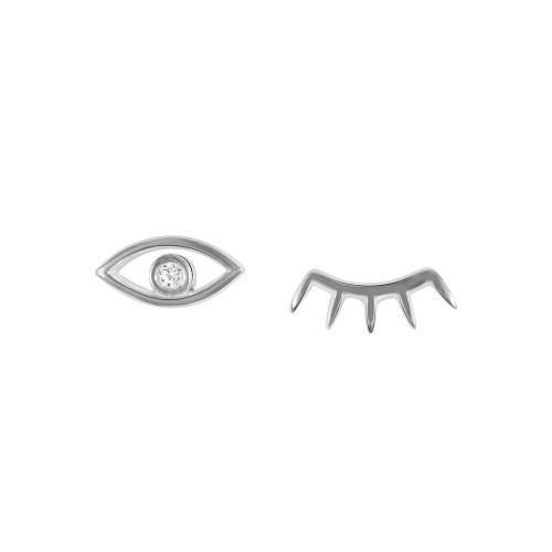 Winking eye White Gold Color Winking eye White Gold Color