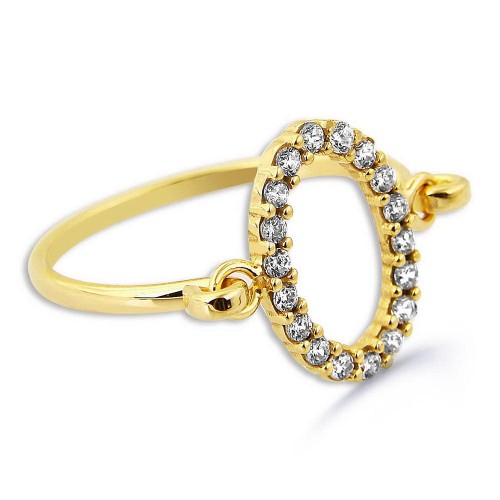 Hand Made Trendy  Oval Ring-Gold