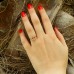 Hand Made Trendy Heart Ring-White
