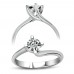 0,50Crt Effect Diamond Ring-Silver