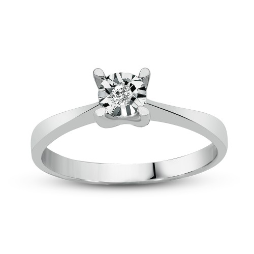0,50Crt Effect Diamond Ring-Silve