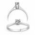 0,50Crt Effect Diamond Ring-Silver 0,50Crt Effect Diamond Ring-Silver