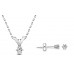 0,09 CT 6 Prong Diamond Silver Set