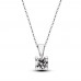 0,20 CT H-I / SI Diamond - Silver Necklace