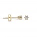 0,06 Crt 6 Prong Diamond -10 K Yellow Gold Studs