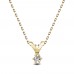 0,03 Crt 6 Prong Diamond -10 K Yellow Gold Necklace