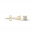 0,04 Crt 4 Prong Diamond - 10 K Yellow Gold Studs