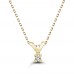 0,02 Crt 4 Prong Diamond -10 K Yellow Gold Necklace