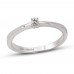 0,02 Crt Solitaire Diamond Ring - Silver