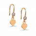 New Trendy Heart  Shape Rose Gold Plated Earring